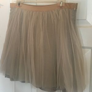 Loft soft-pink tulle skirt